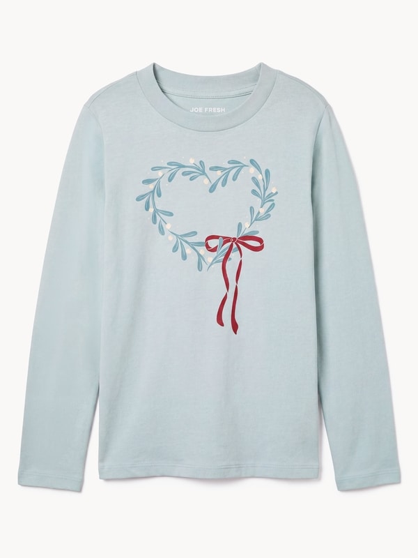 Joe Fresh Haut à manches longues, filles 1 ea, 12,00 $/1ch