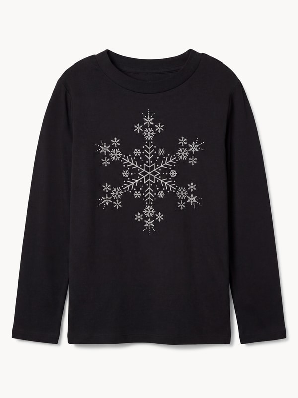 Kid Girls' Long Sleeve Top - JF Black