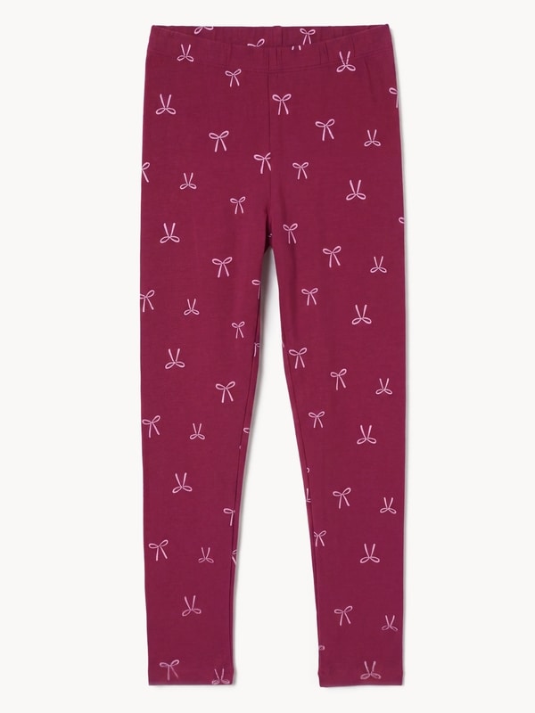 Kid Girls' Printed Legging - Maroon