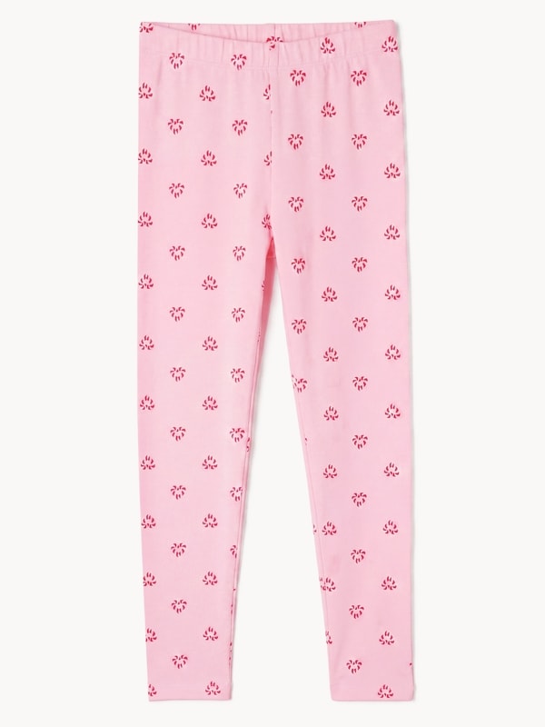 Kid Girls' Printed Legging - Pastel Pink
