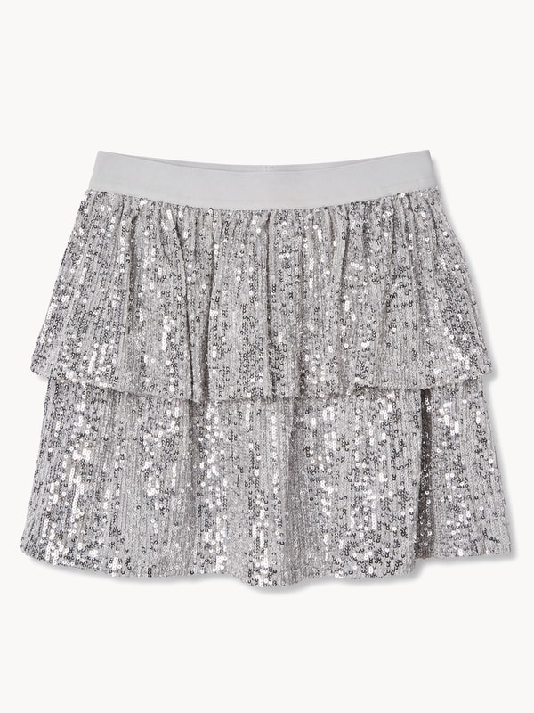 Tween Girls' Tiered Sequin Skirt