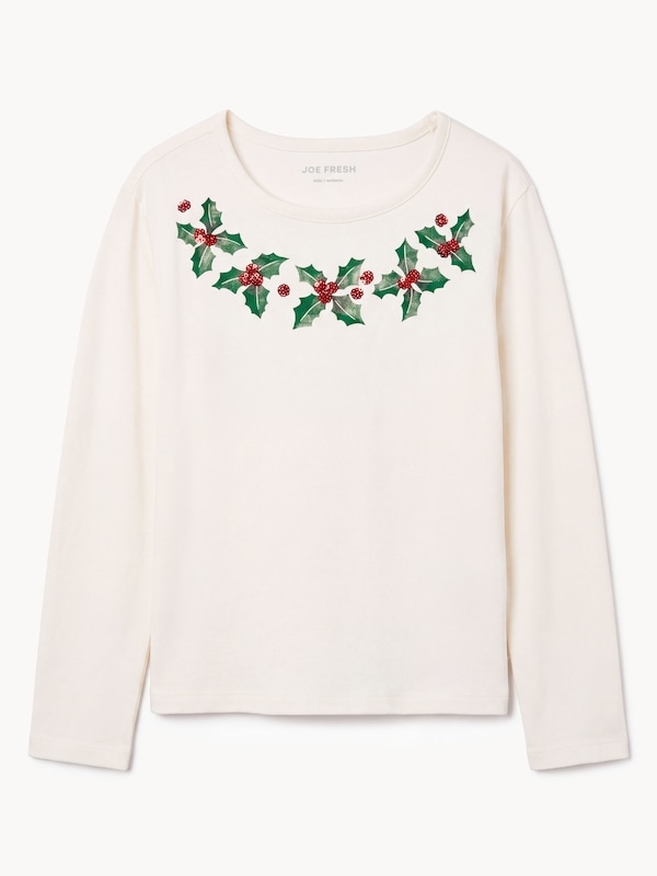 Joe Fresh Kid Girls' Sequin Graphic Long Sleeve Top 1 ea, $16.00/1ea