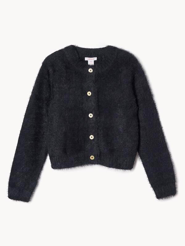 Kid Girls' Eyelash Cardigan - JF Black