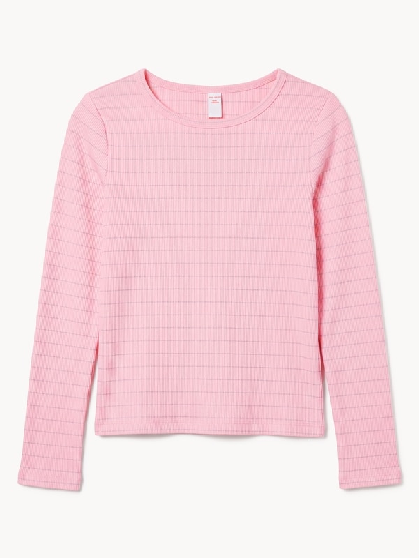Joe Fresh Haut côtelé à manches longues, filles 1 ea, 16,00 $/1ch