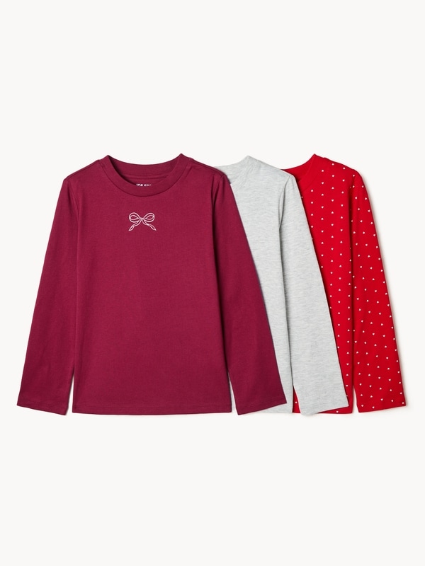 Joe Fresh Kid Girls' 3-Pack Long Sleeve Top 1 ea, $24.00/1ea
