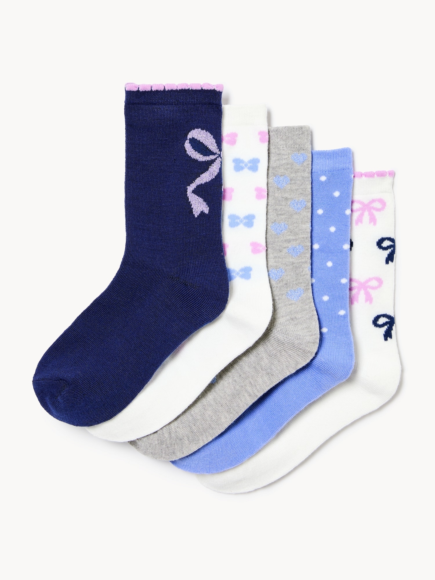 Ens. de 5 paires de chaussettes tube des Fêtes