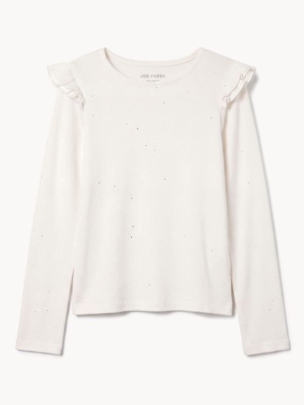 Joe Fresh Kid Girls' Long Sleeve Ruffle Top 1 ea, $14.00/1ea