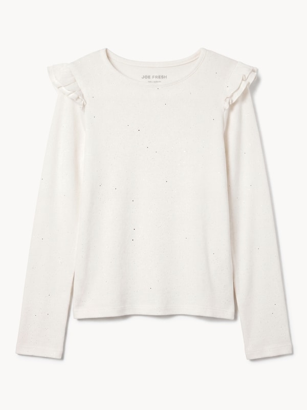 Joe Fresh Kid Girls' Long Sleeve Ruffle Top 1 ea, $14.00/1ea