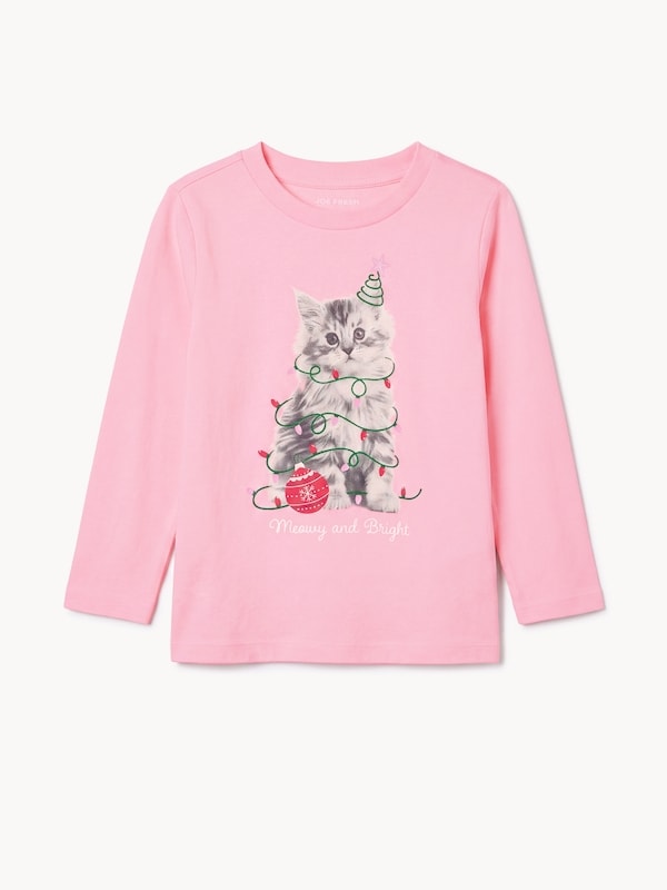 Haut à manches longues, petites filles - ROSE PASTEL