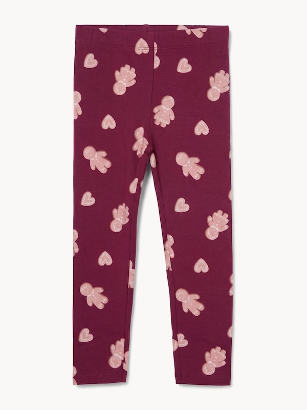 Toddler Girls' Holiday Legging - Maroon
