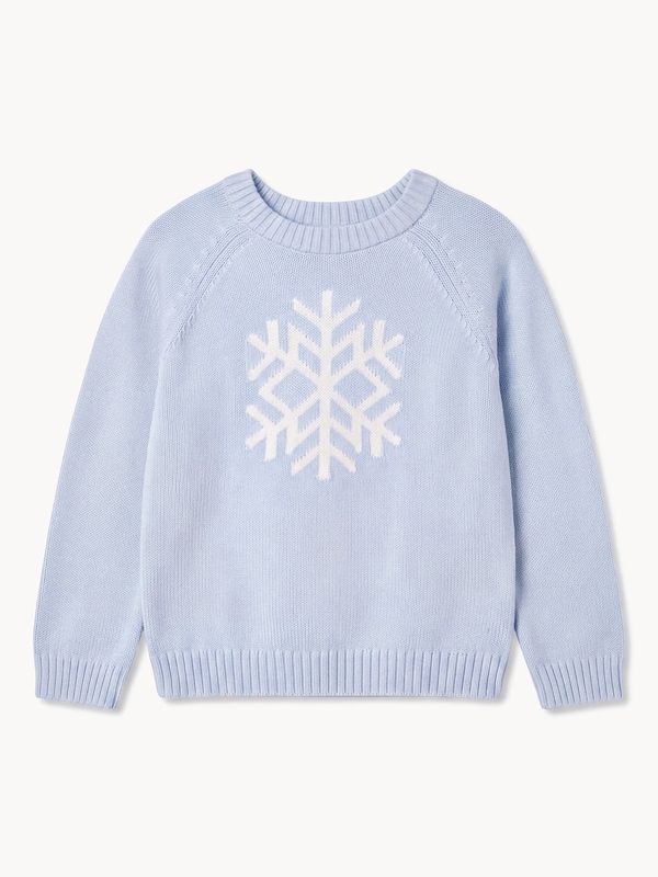 Toddler Girls' Graphic Sweater - Light Blue