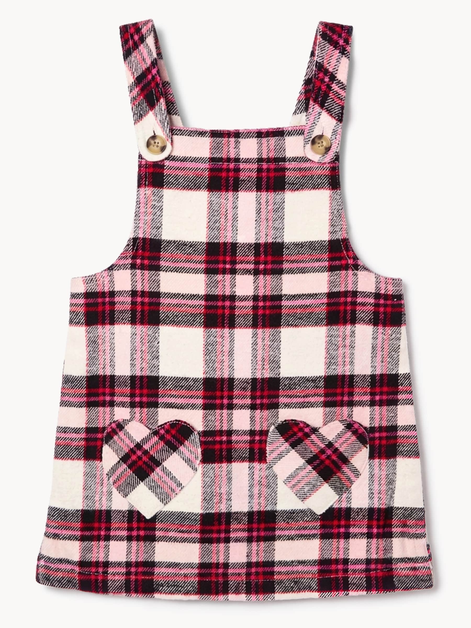 Toddler Girls' Plaid Pinafore Dress