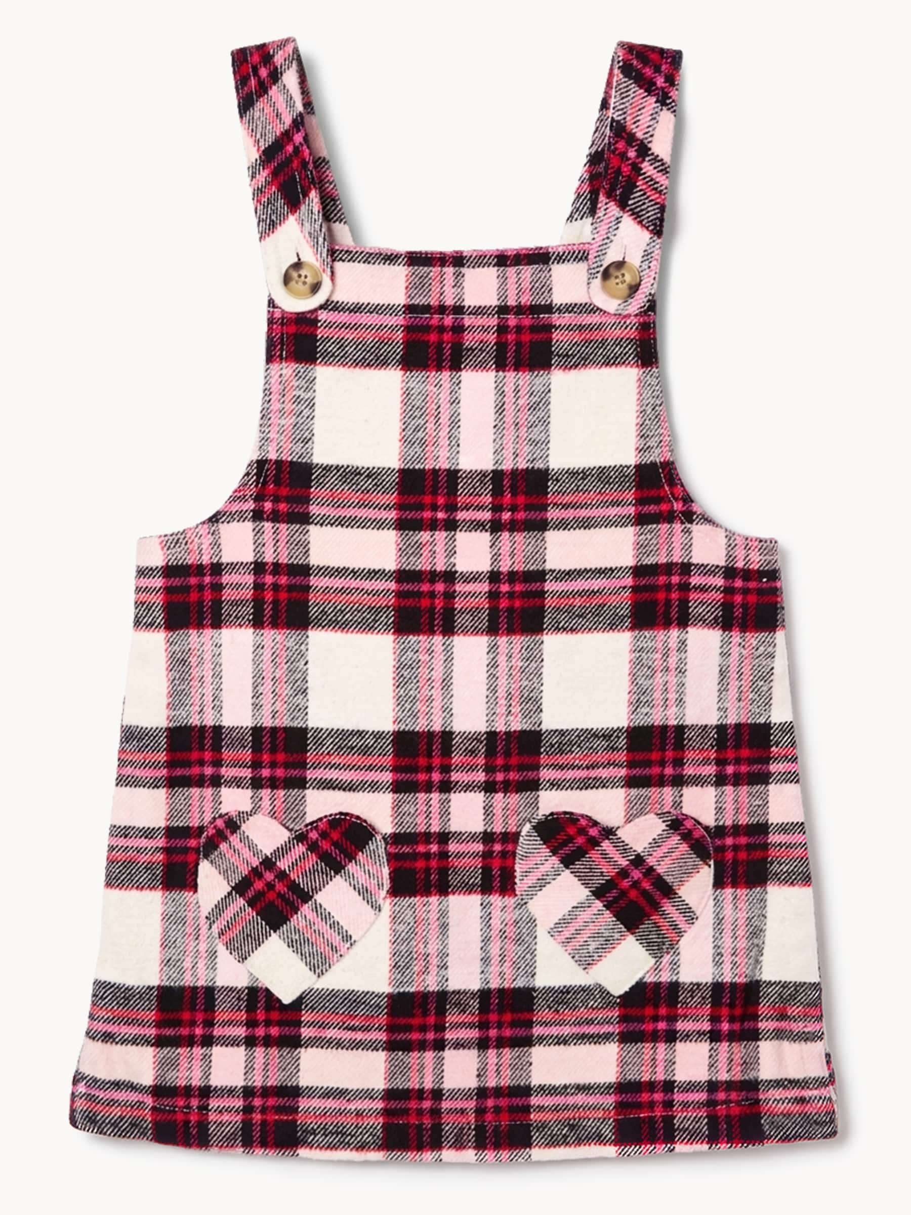 Toddler Girls' Plaid Pinafore Dress