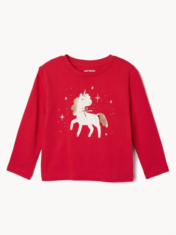 Joe Fresh Toddler Girls' Graphic Long Sleeve Top 1 ea, $14.00/1ea