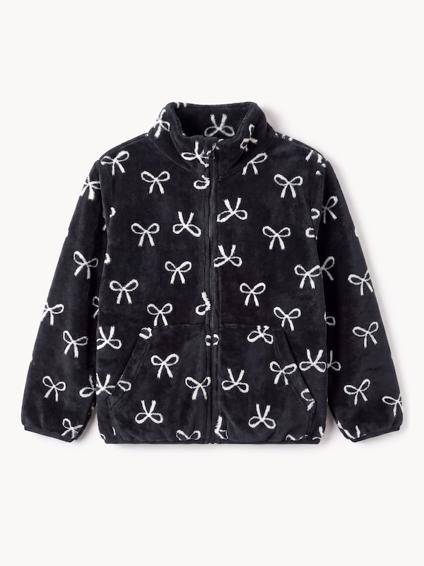 Veste en micromolleton, petites filles - Noir JF