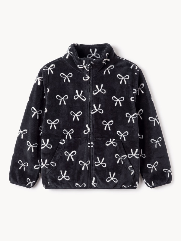 Veste en micromolleton, petites filles - Noir JF