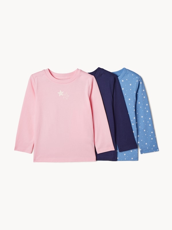 Hauts à manches longues, 3, petites filles - ROSE PASTEL