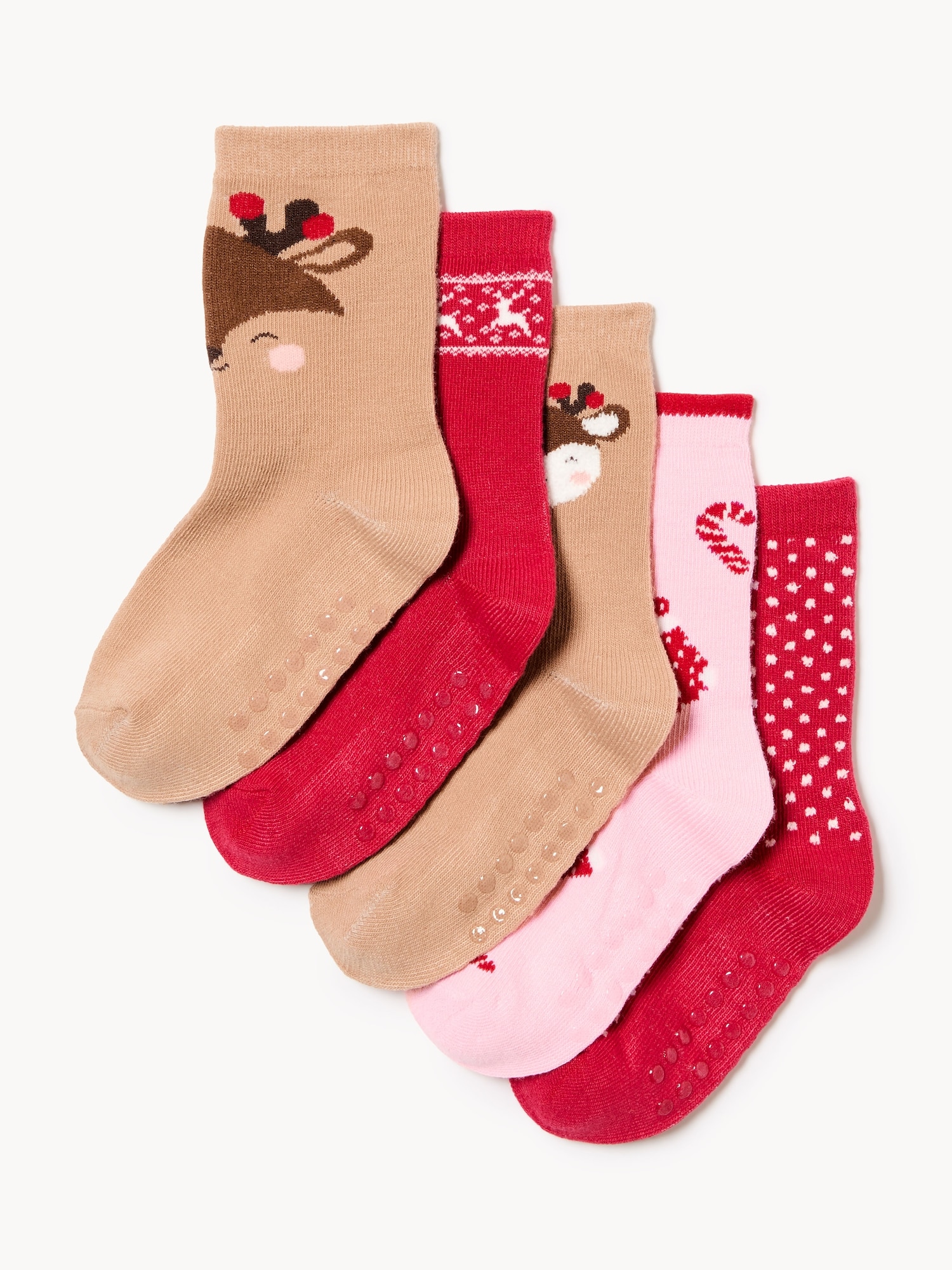 Toddler Girls' 5-Pack Holiday Crew Socks