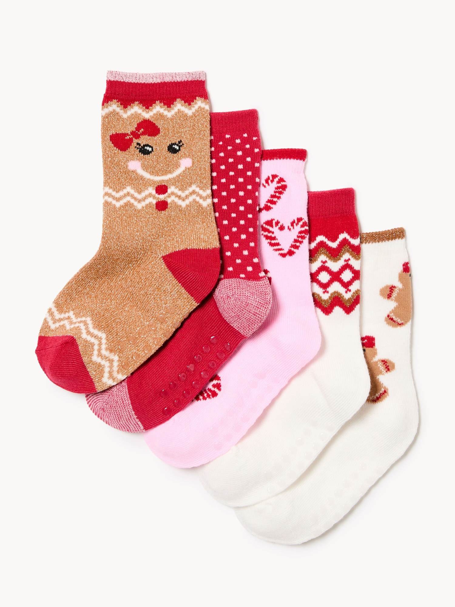 Toddler Girls' 5-Pack Holiday Crew Socks