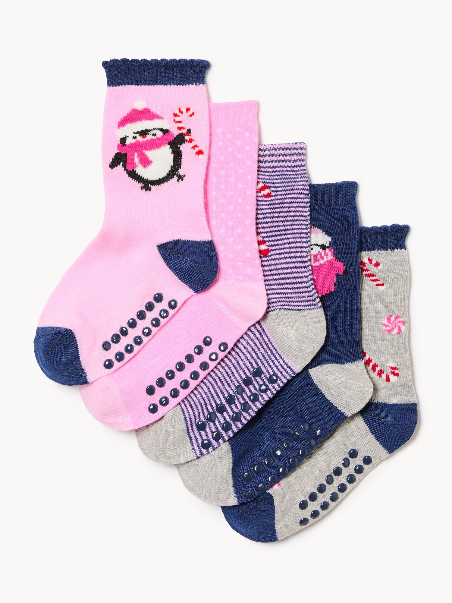Toddler Girls' 5-Pack Holiday Crew Socks