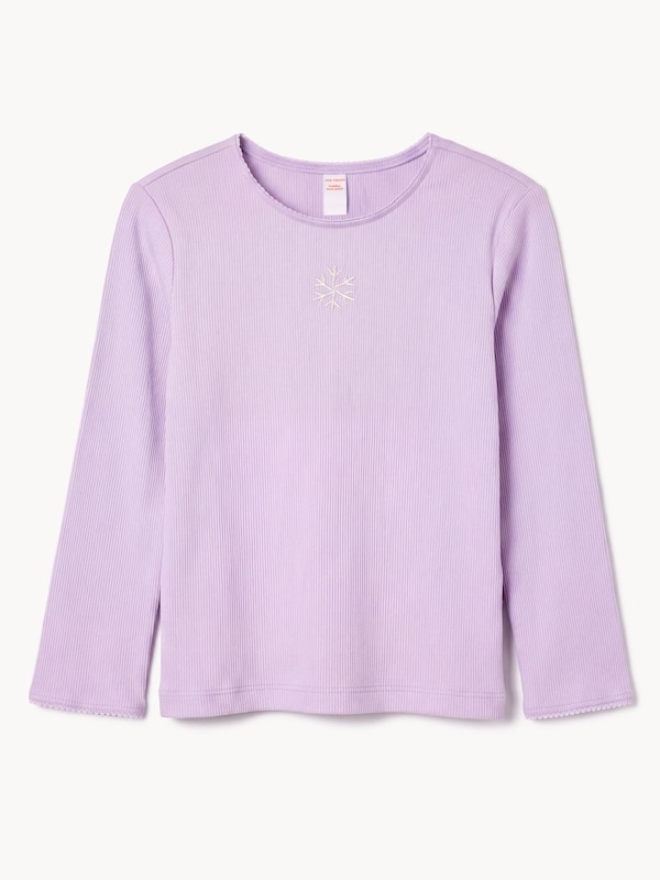 Haut à manches longues, petites filles - Violet Pâle
