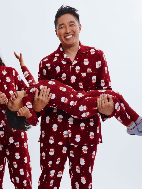 Men's Flannel Holiday Sleep Set - Dark Red