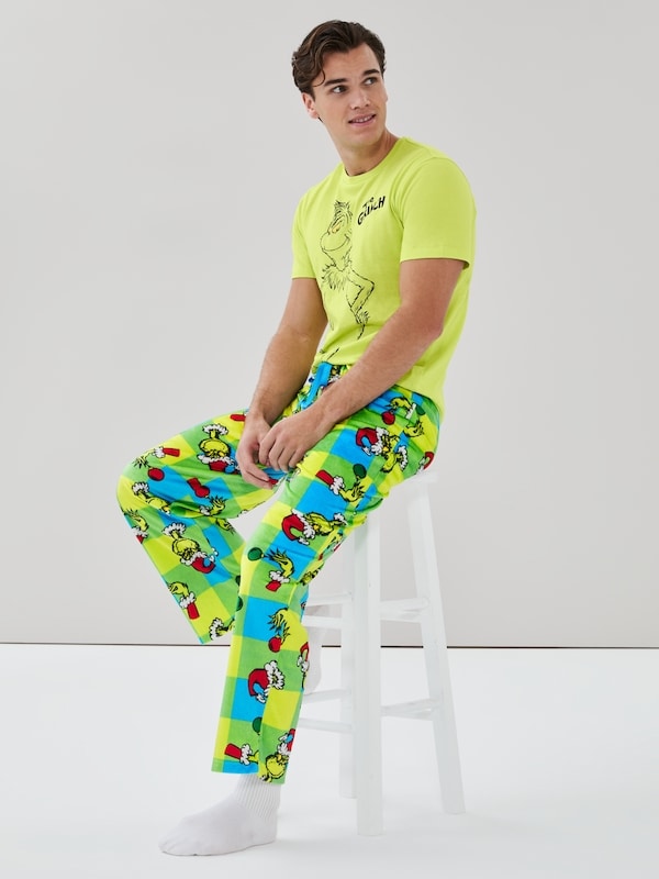 Pantalon de nuit Le Grincheux pour hommes - Vert lime
