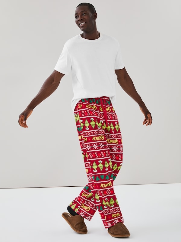 Men's Grinch Fair Isle Sleep Pant - Maroon