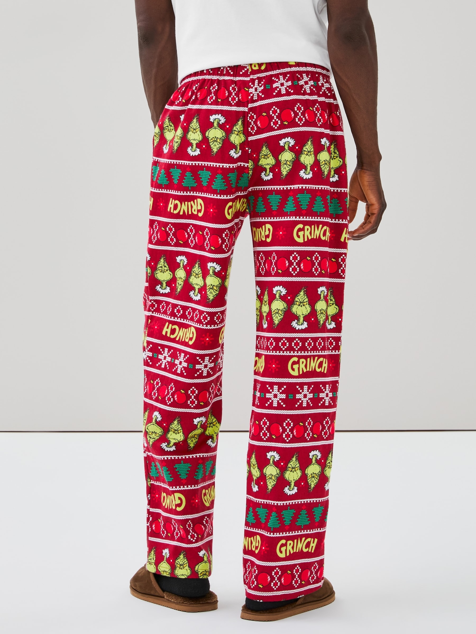 Pantalon de nuit des Fêtes Le Grincheux jacquard