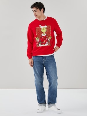 Chandail en molleton Le Grincheux pour hommes - Rouge Vif