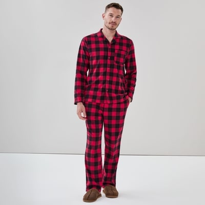 Men's Holiday Sleep Set - Dark Red