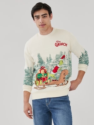 Chandail en molleton Le Grincheux pour hommes - Blanc Cassé