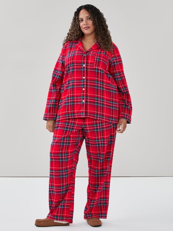 Women+ Flannel Sleep Set - Red