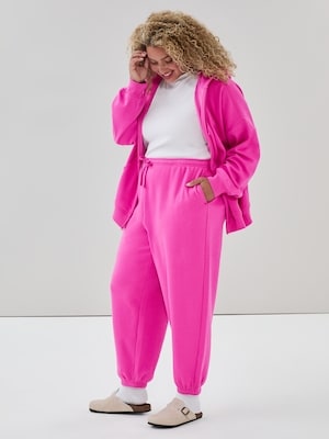 Women+ Active Fuzzy Fleece Jogger - Bright Pink