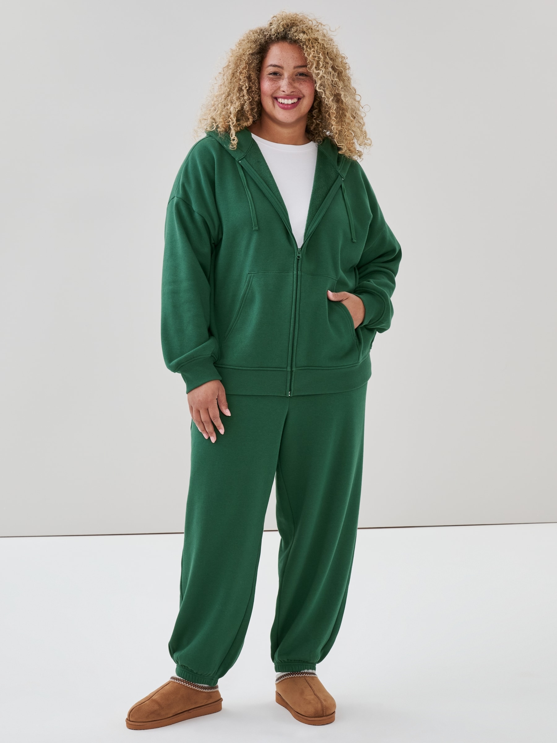 Women+ Active Fuzzy Fleece Zip-Up Hoodie