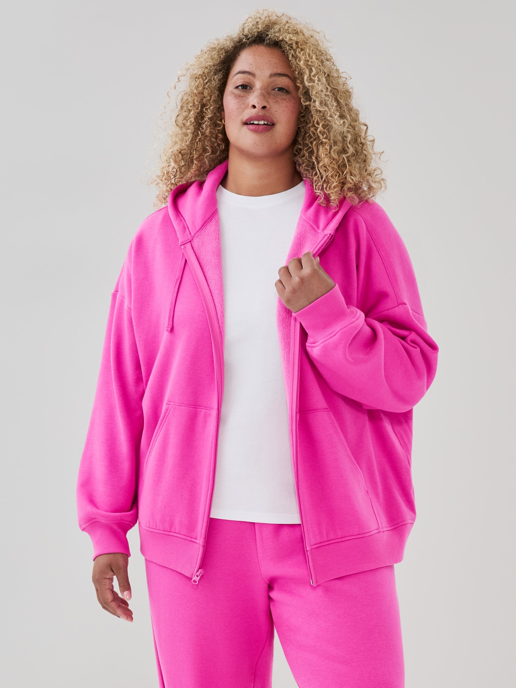 Women+ Active Fuzzy Fleece Zip-Up Hoodie