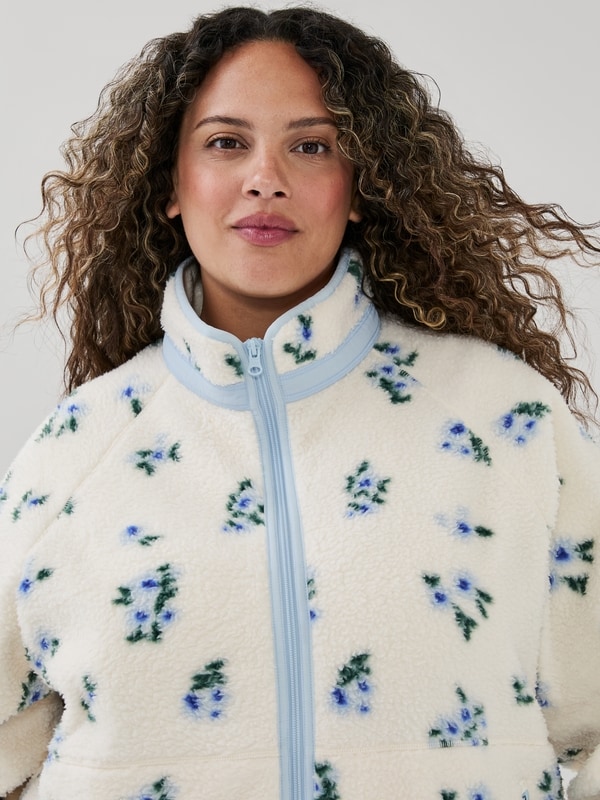 Women+ Teddy Fleece Zip-Up Jacket - Off White