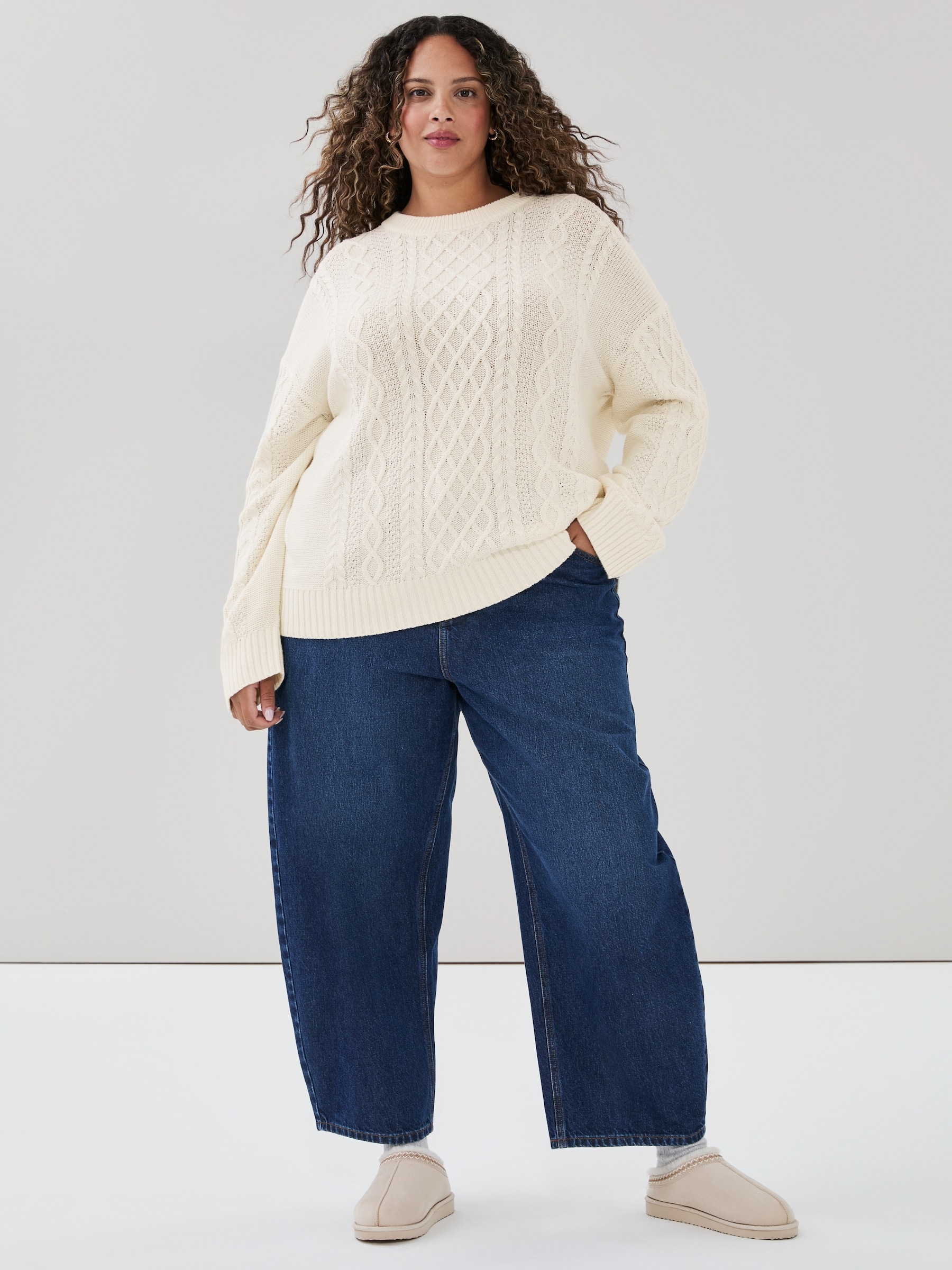 Women+ Cable Knit Sweater