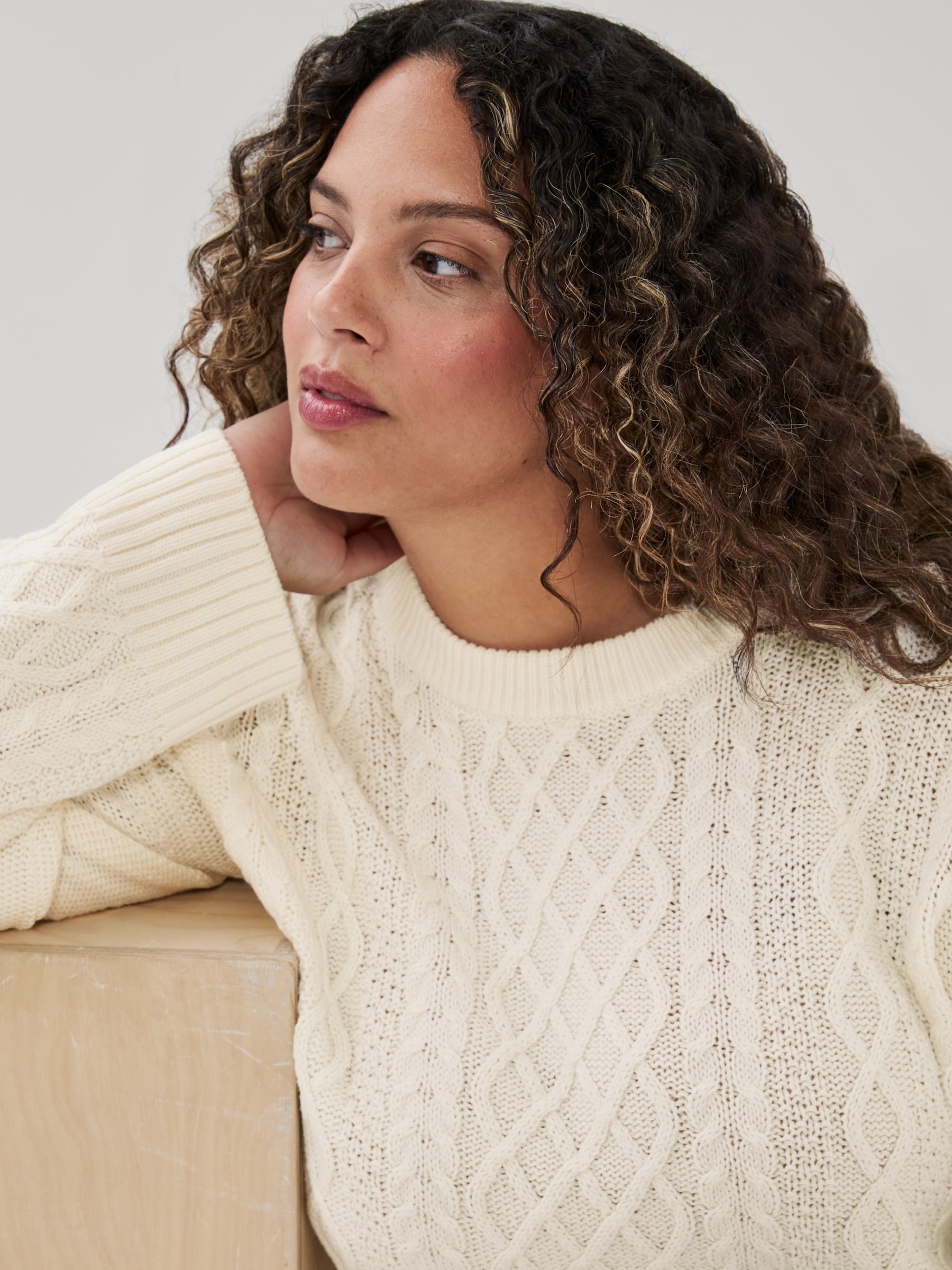 Women+ Cable Knit Sweater