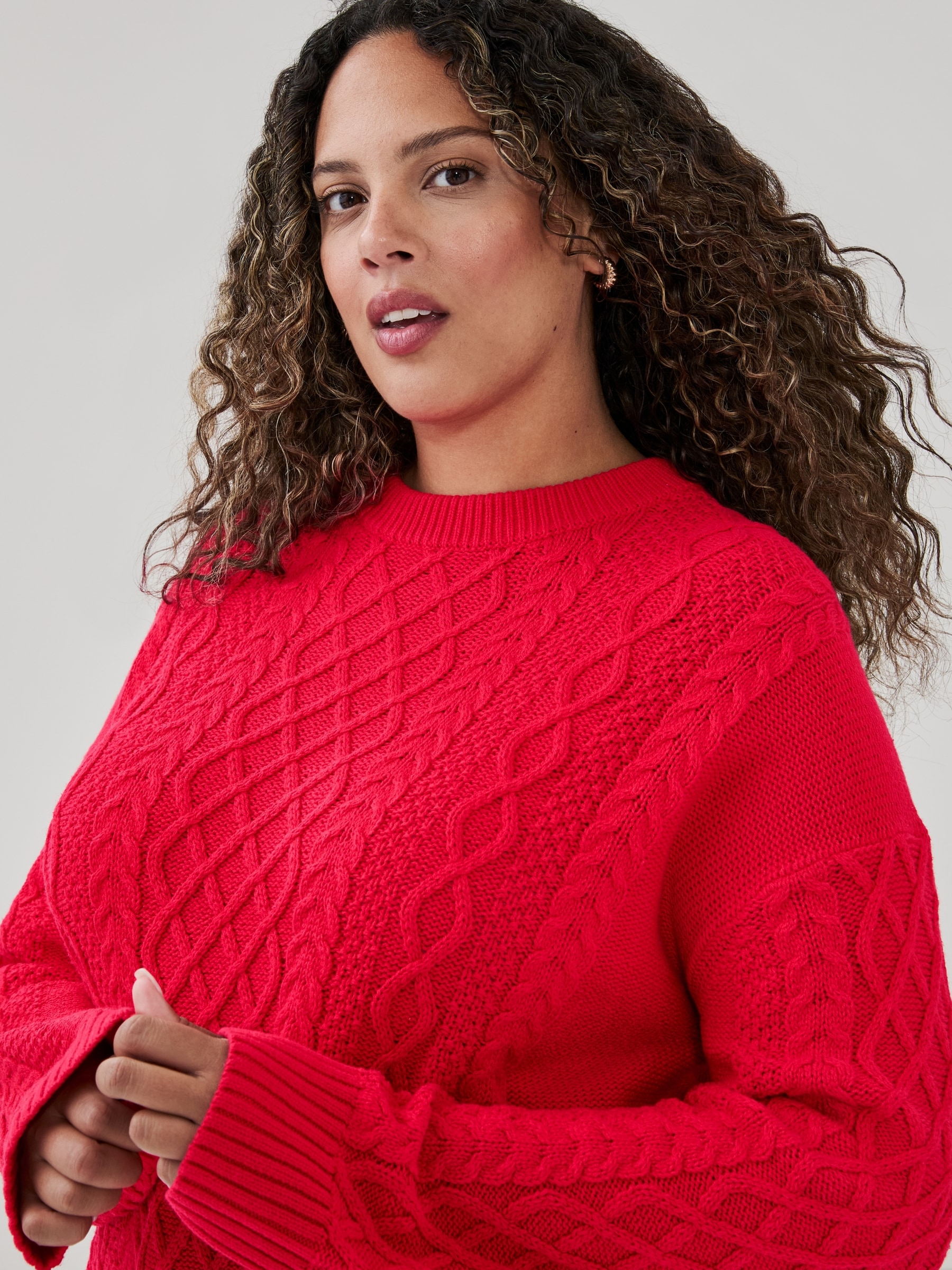 Women+ Cable Knit Sweater