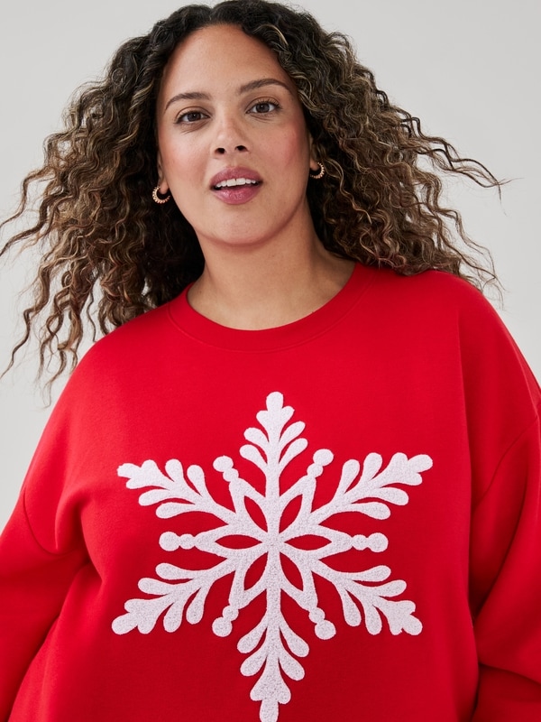 Joe Fresh Women+ Snowflake Sweatshirt 1 ea, $35.00/1ea