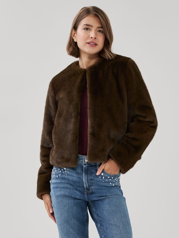Joe Fresh Faux Fur Coat 1 ea, $69.00/1ea
