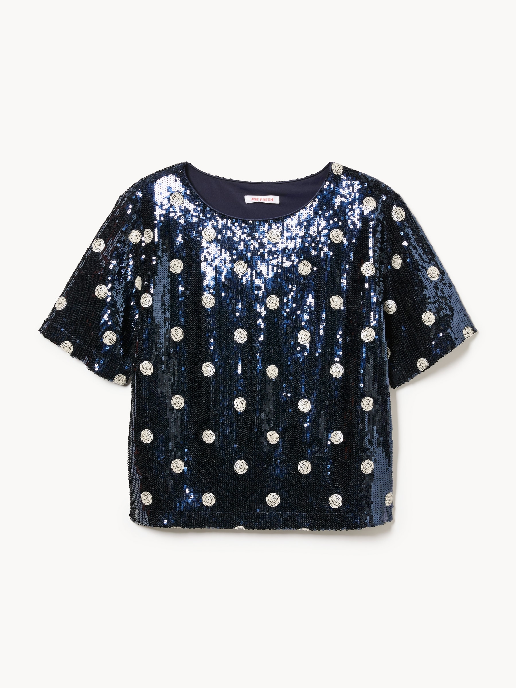 Sequin Short Sleeve Top
