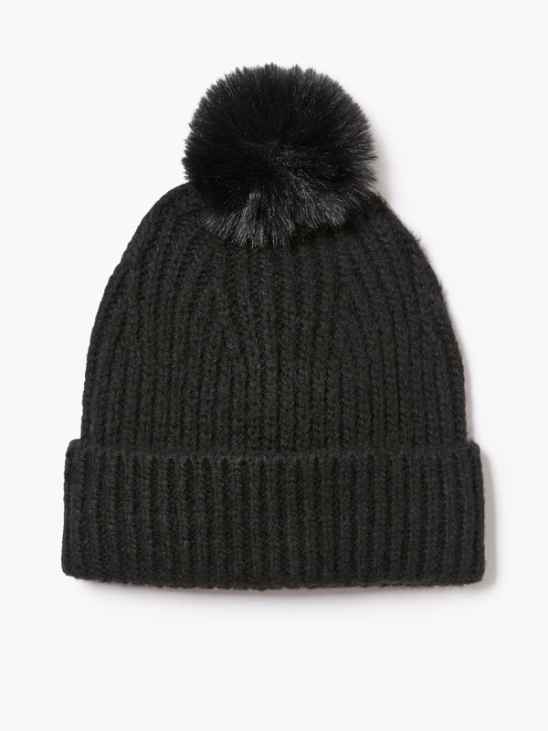 Tuque côtelée - Noir