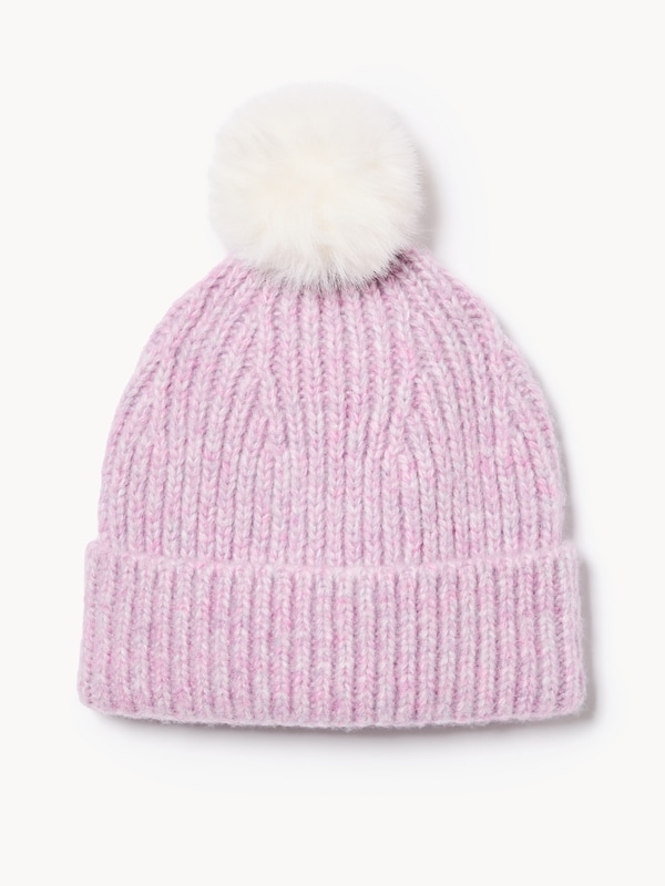 Tuque côtelée - Violet Pâle