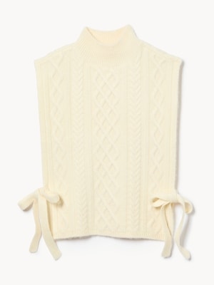Cable Knit Dickie - Cream