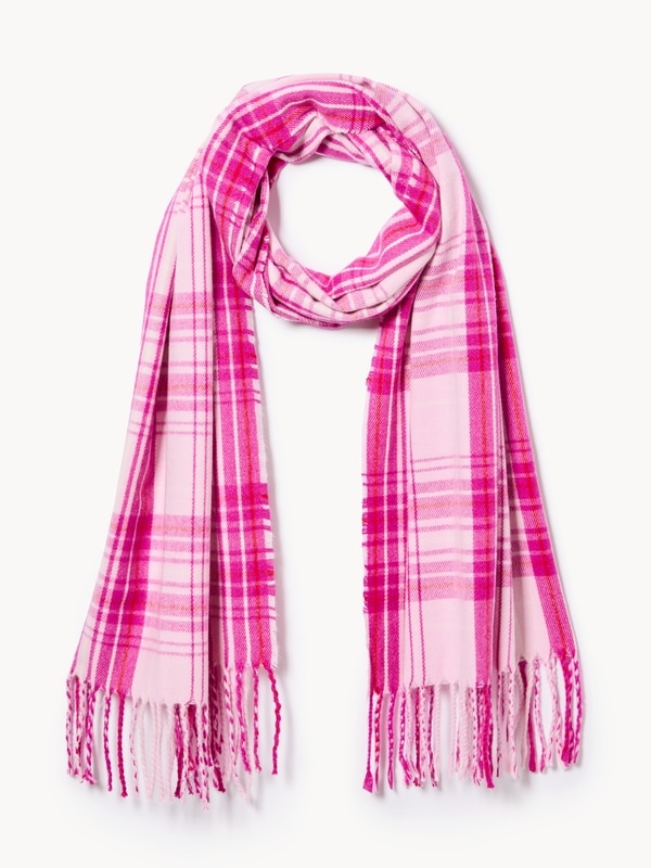 Plaid Scarf - Pink
