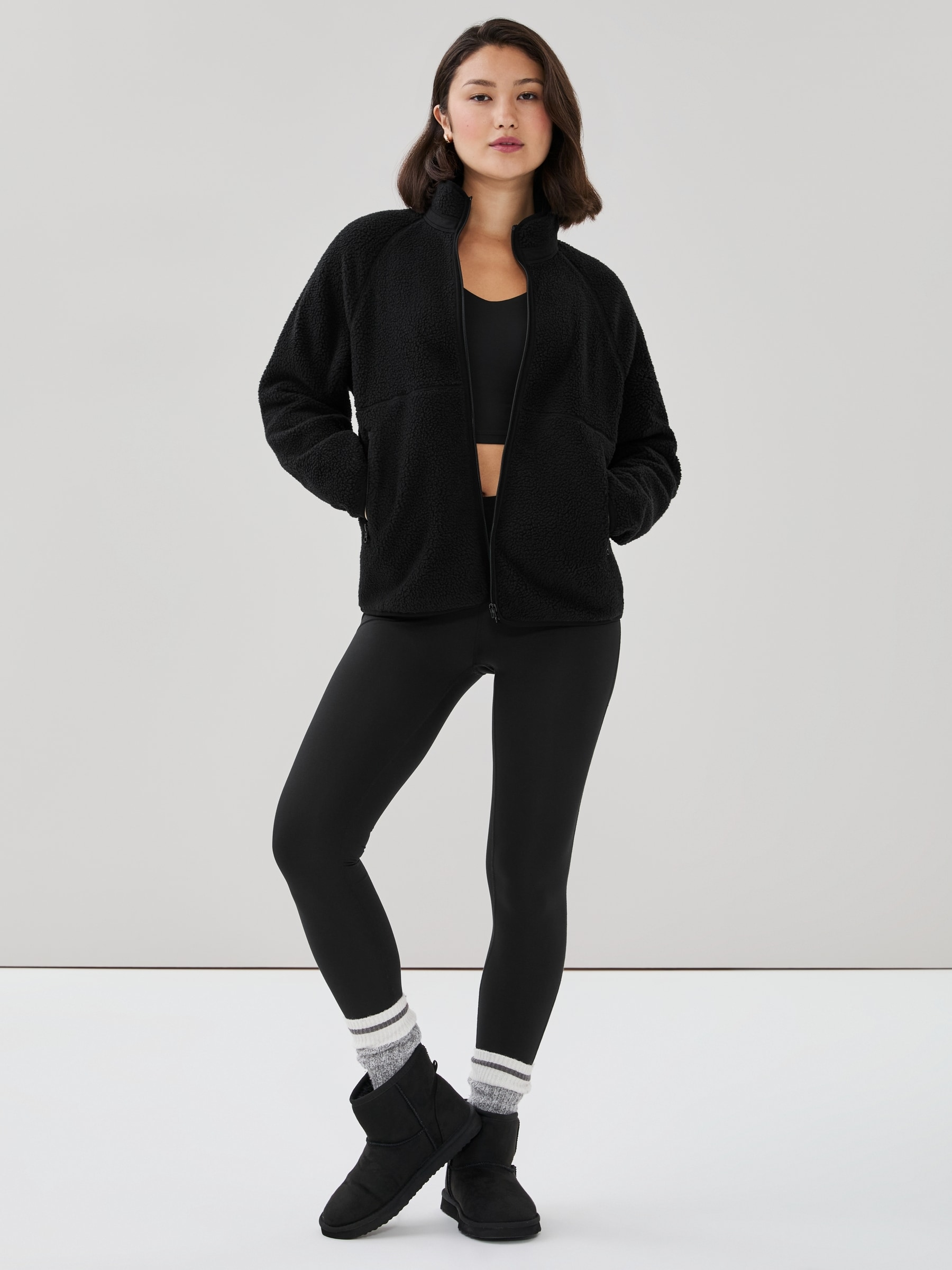 Teddy Fleece Zip-Up Jacket