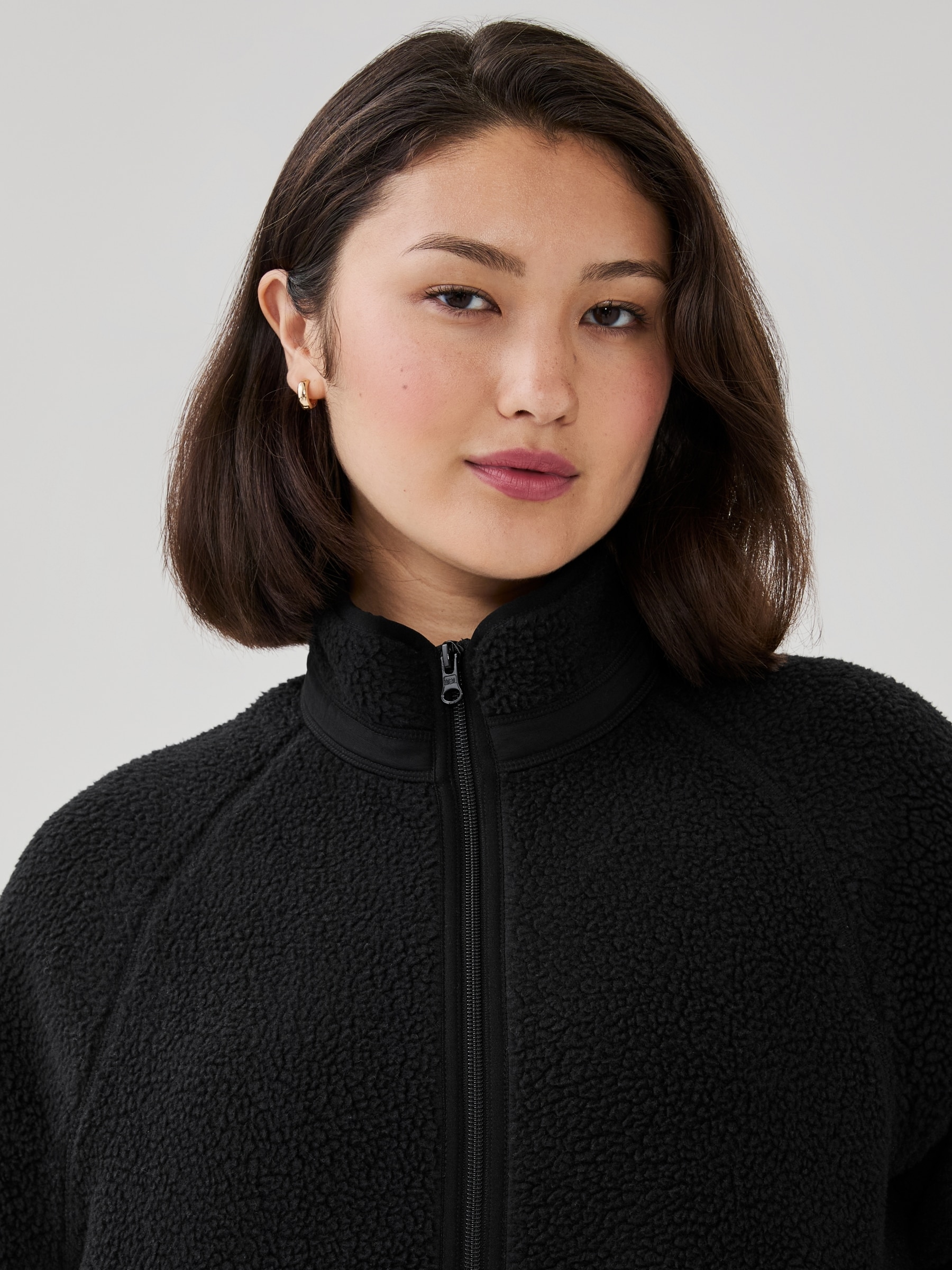 Veste en molleton effet peau de mouton