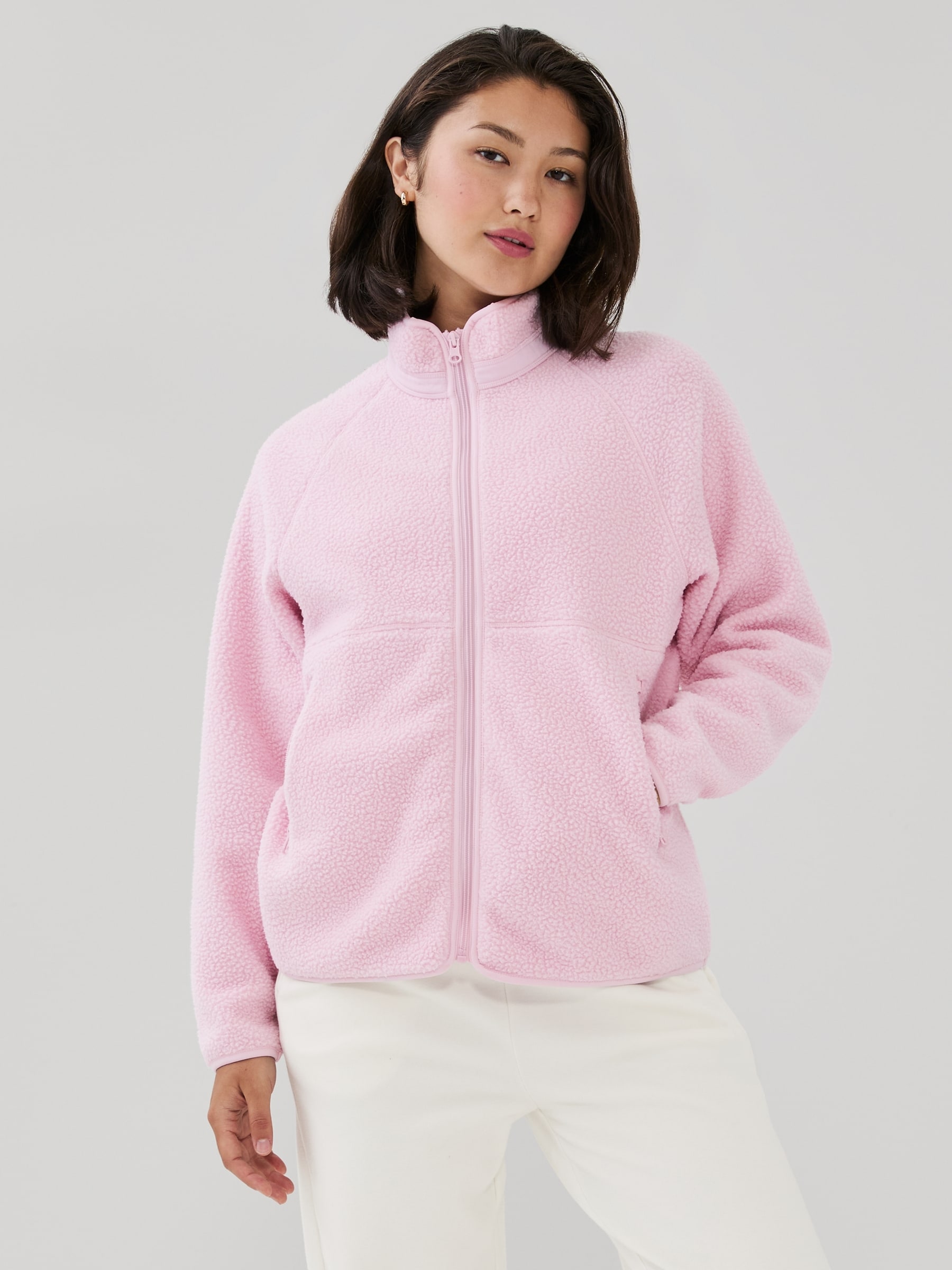 Veste en molleton effet peau de mouton